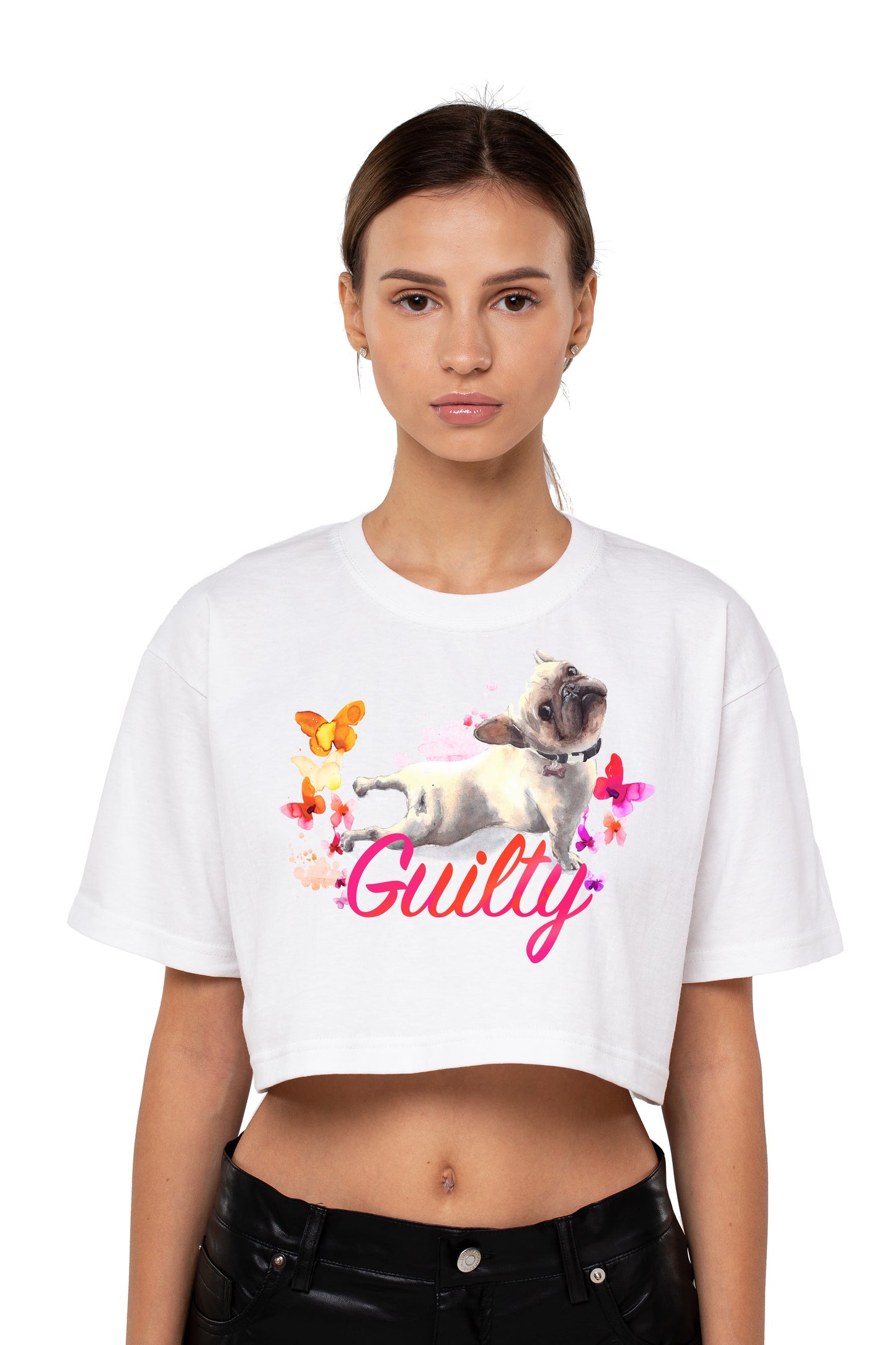 "DOGGY" Cropped T-shirt