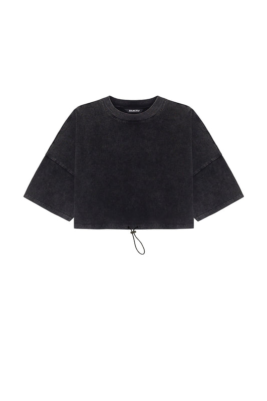 Cropped Acid Washed T-shirt